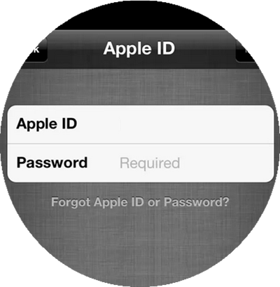 Просит Apple iD и пароль