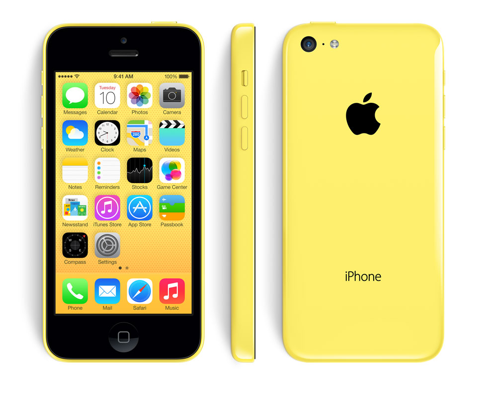 Новый iPhone 5C yellow  цветной желтый корпус
